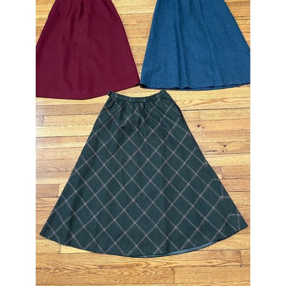 Vintage Talbots Size 4 Wool Tweed A-line High Waist Midi Skirt *Lot of 3* Modest - Picture 9 of 14